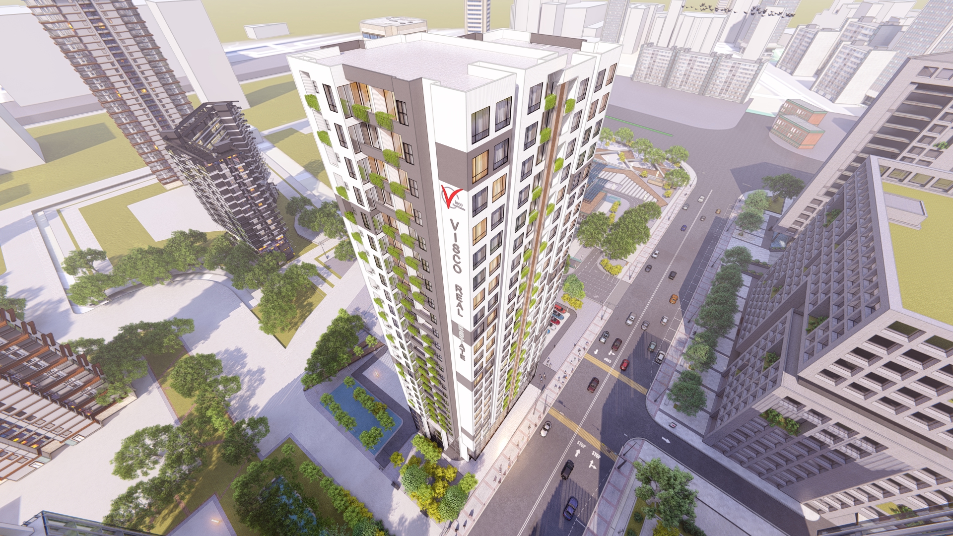 Bole Meskel Flower Apartments — aerial render